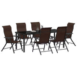 Set da Pranzo per Giardino 7 pcs Marrone