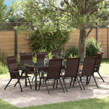 Set da Pranzo per Giardino 9 pcs Marrone