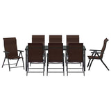 Set da Pranzo per Giardino 9 pcs Marrone