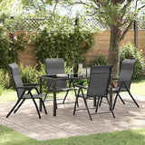 Set da Pranzo per Giardino 5 pcs Grigio