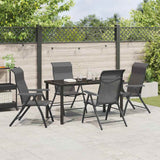 Set da Pranzo per Giardino 5 pcs Grigio