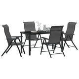 Set da Pranzo per Giardino 5 pcs Grigio