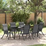 Set da Pranzo per Giardino 7 pcs Grigio