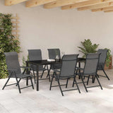 Set da Pranzo per Giardino 7 pcs Grigio