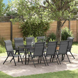Set da Pranzo per Giardino 9 pcs Grigio