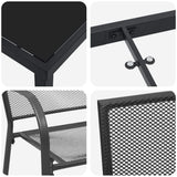 Set da Pranzo per Giardino 9 pcs Antracite