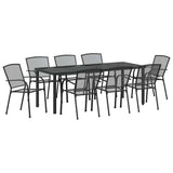 Set da Pranzo per Giardino 9 pcs Antracite