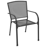 Set da Pranzo per Giardino 9 pcs Antracite