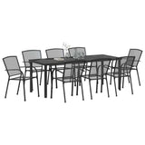 Set da Pranzo per Giardino 9 pcs Antracite