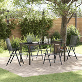 Set da Pranzo per Giardino 5 pcs Antracite