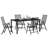 Set da Pranzo per Giardino 5 pcs Antracite