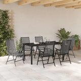 Set da Pranzo per Giardino 7 pcs Antracite
