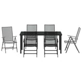 Set da Pranzo per Giardino 7 pcs Antracite