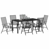Set da Pranzo per Giardino 7 pcs Antracite