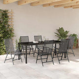 Set da Pranzo per Giardino 7 pcs Antracite