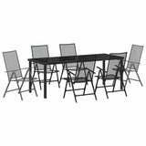 Set da Pranzo per Giardino 7 pcs Antracite