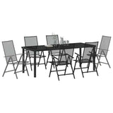 Set da Pranzo per Giardino 7 pcs Antracite
