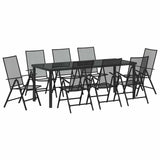 Set da Pranzo per Giardino 9 pcs Antracite