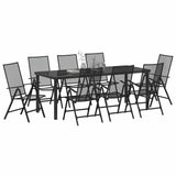 Set da Pranzo per Giardino 9 pcs Antracite