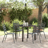 Set da Pranzo per Giardino 5 pcs Antracite