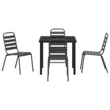 Set da Pranzo per Giardino 5 pcs Antracite