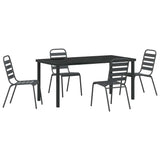 Set da Pranzo per Giardino 5 pcs Antracite