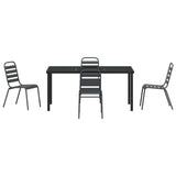 Set da Pranzo per Giardino 5 pcs Antracite