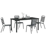 Set da Pranzo per Giardino 5 pcs Antracite