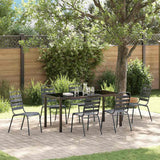 Set da Pranzo per Giardino 7 pcs Antracite