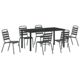 Set da Pranzo per Giardino 7 pcs Antracite