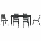 Set da Pranzo per Giardino 7 pcs Antracite