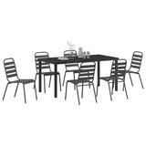 Set da Pranzo per Giardino 7 pcs Antracite