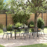 Set da Pranzo per Giardino 7 pcs Antracite