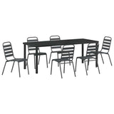 Set da Pranzo per Giardino 7 pcs Antracite