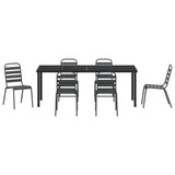 Set da Pranzo per Giardino 7 pcs Antracite