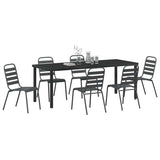 Set da Pranzo per Giardino 7 pcs Antracite