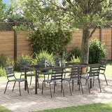 Set da Pranzo per Giardino 9 pcs Antracite