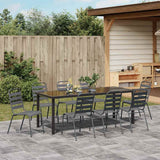 Set da Pranzo per Giardino 9 pcs Antracite