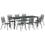 Set da Pranzo per Giardino 9 pcs Antracite