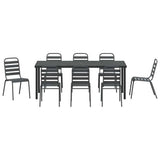 Set da Pranzo per Giardino 9 pcs Antracite