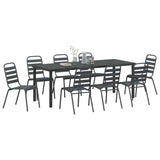 Set da Pranzo per Giardino 9 pcs Antracite