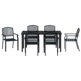 Set da Pranzo per Giardino 7 pcs Antracite
