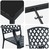 Set da Pranzo per Giardino 7 pcs Antracite
