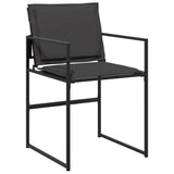 Set da Pranzo per Giardino 9 pcs Nero 200 x 80 x 73 cm