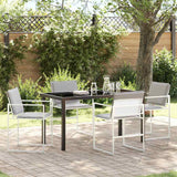 Set da Pranzo per Giardino 5 pcs Bianco 140 x 70 x 73 cm