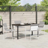 Set da Pranzo per Giardino 5 pcs Bianco 140 x 70 x 73 cm