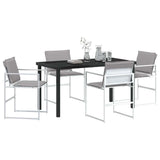 Set da Pranzo per Giardino 5 pcs Bianco 140 x 70 x 73 cm