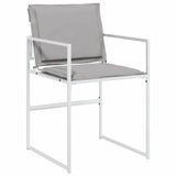 Set da Pranzo per Giardino 9 pcs Bianco 200 x 80 x 73 cm