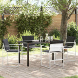Set da Pranzo per Giardino 5 pcs Bianco 140 x 70 x 73 cm