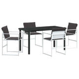 Set da Pranzo per Giardino 5 pcs Bianco 140 x 70 x 73 cm